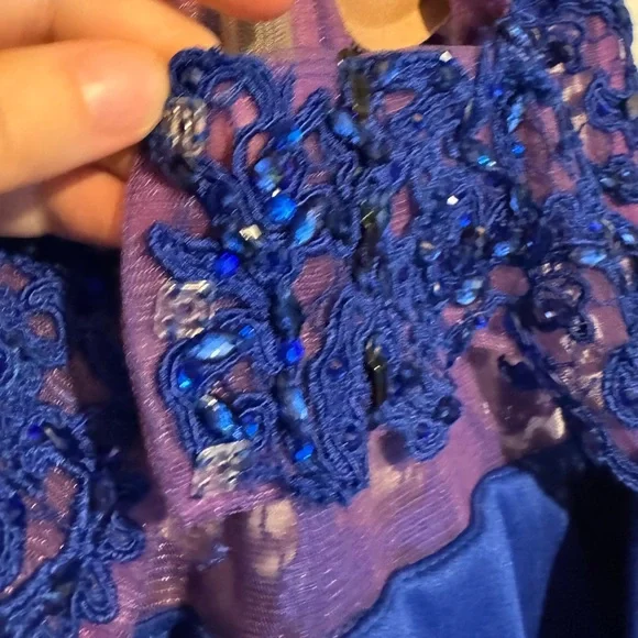 Mori Lee Blue Prom Dress